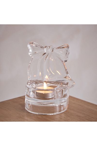 Home Box Ezra Clear Glass Tealight Candleholder - 8x7x10.2 cm
