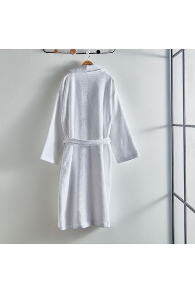 Home Box Luxe Waffle Terry Cotton Bathrobe - XXL