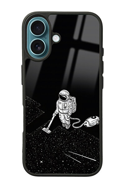 Spoyi iPhone 16 Astronot Tatiana Tasarımlı Glossy Telefon Kılıfı