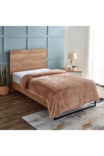 Home Box Lux Popcorn Queen Flannel Blanket - 220x200 cm