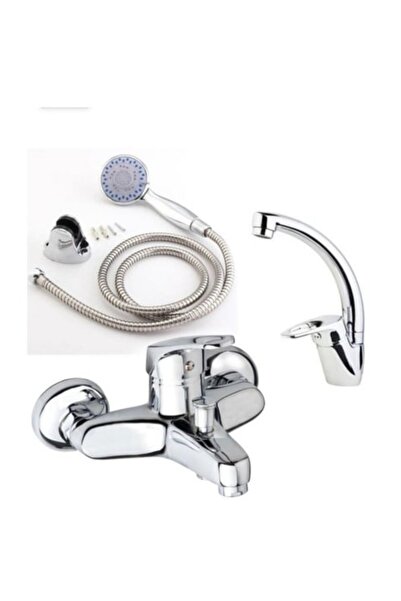 Uzerkan Banyo Bataryası ve Lavabo Bataryası ve duşluk seti 23 lü set