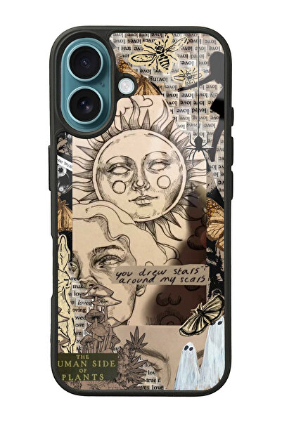 Spoyi iPhone 16 Güneş Tanrıça Tasarımlı Glossy Telefon Kılıfı