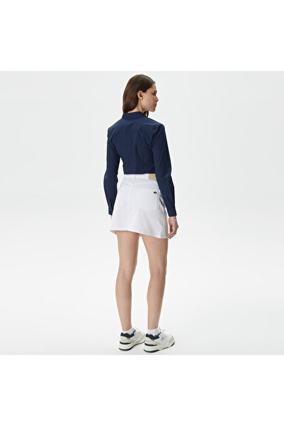 Lacoste Kadın Denim Beyaz Etek