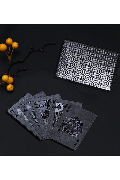Gift Moda Black Coated Playing Cards Game Card