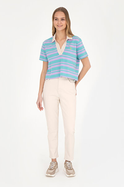 U.S. Polo Assn. Women's Beige Mom High Waist Fit Jean Pants 50282869-Vr011