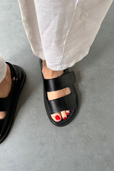 Mupa Shoes Μαύρα γυναικεία σανδάλια