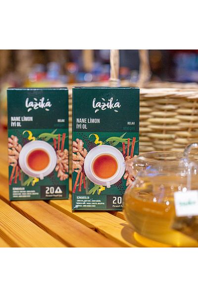 LAZİKA (SET OF 3) Mint Lemon Protection Tea 20-Pyramid Sachet