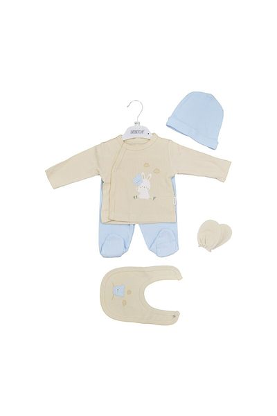 Bebitof Baby Bebitof 5-Piece Baby Bodysuit Set - Bear and Rabbit Model 20094