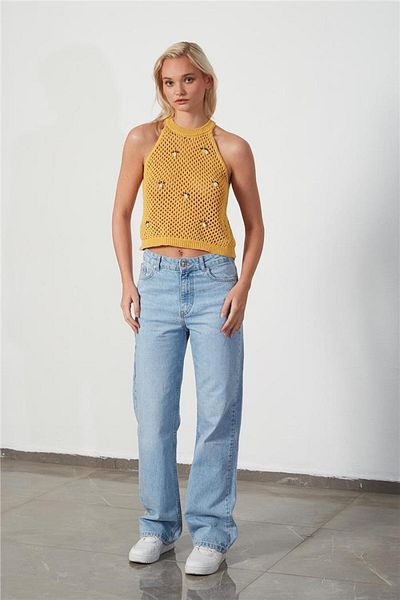 Avrile Yellow Seashell Women's Knitwear Undershirt