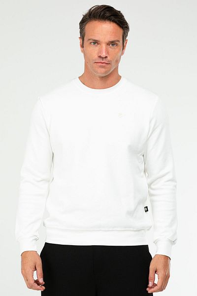 speedlife Ανδρικό φούτερ Ecru Regular Cotton O Neck Basic xc2372
