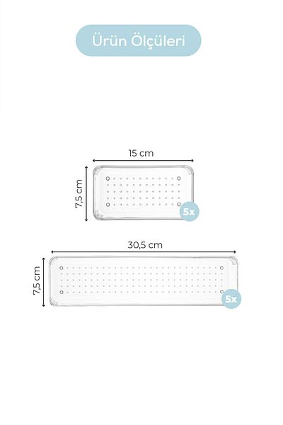 Evlinya 10 τεμάχια Συρταριέρα Organizer - Οργανωτής Κουζίνας Εσωτερική Ατζέντα Κουτάλια