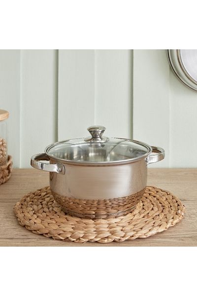 Home Box Stilo Stainless Steel Casserole with Lid - 22 cm