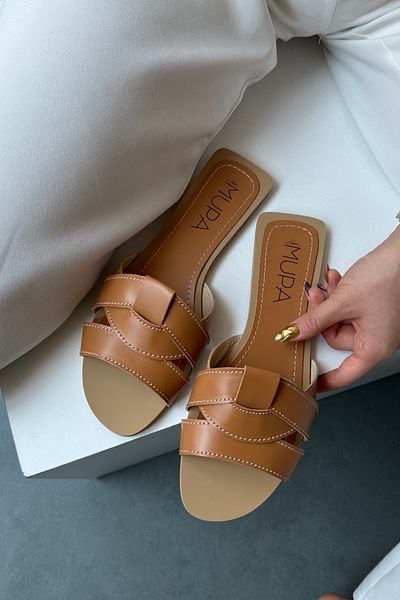 Mupa Shoes Tan γυναικείες παντόφλες