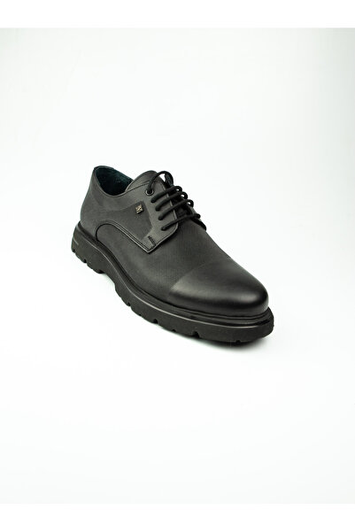 Nobel 4041 Чоловічі шкіряні черевики на шнурівці, чорні