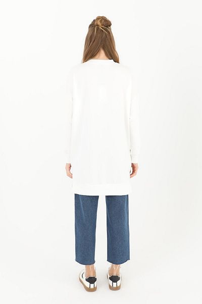 Puane Tunica de damă cu buzunar cangur din denim P10560