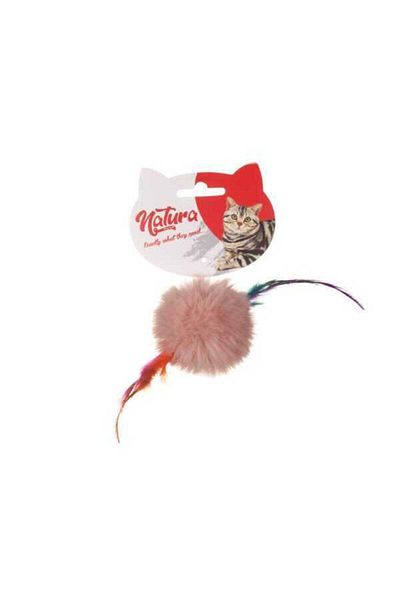Natura Pet Furry Plush Ball Cat Toy 20 cm - Petshop