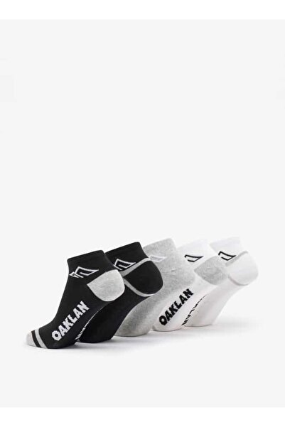 Oaklan by Shoexpress Logo Print Ankle Length Socks - Set of 5