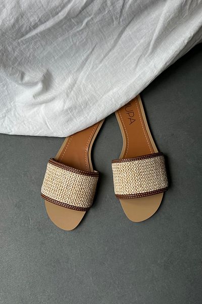 Mupa Shoes Γυναικείες ψάθινες παντόφλες TABA Colorful