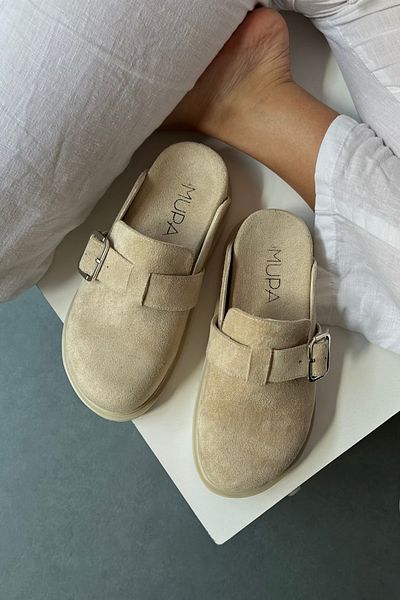 Mupa Shoes BEIGE SUEDE Women's Slippers