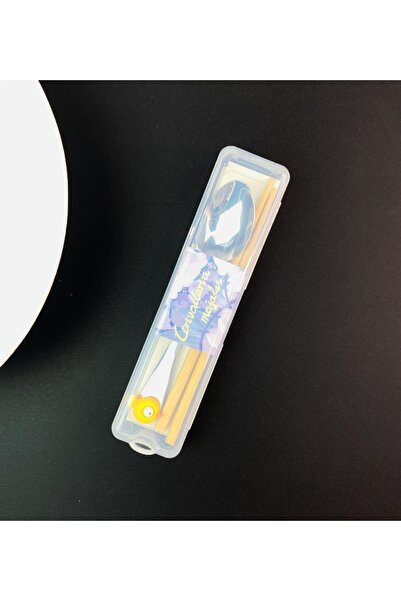 Gift Moda Kutulu chopstick Ve Kaşık Set