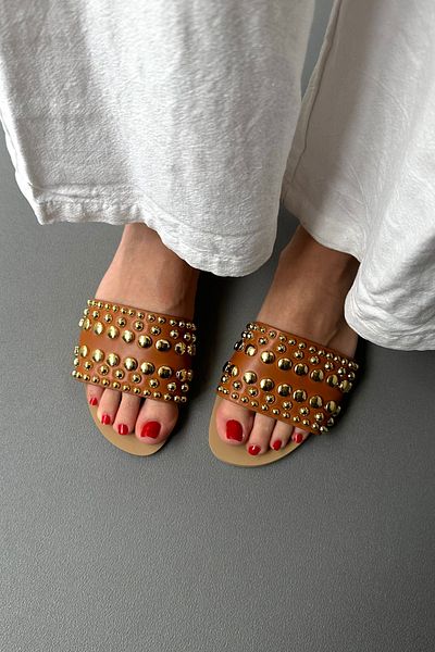 Mupa Shoes Tan Women's Slippers