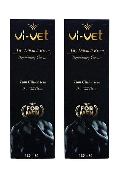 Vi-vet Vivet Cream Hair Remover - 2 Pieces 125 Ml.For Men