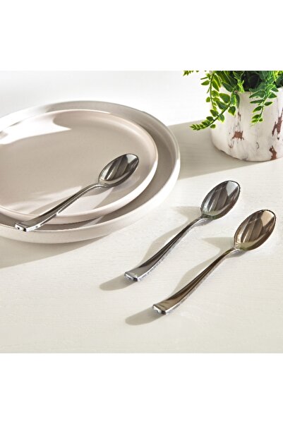 Home Box ملاعق بلاستيكية مطلية بالكهرباء - مجموعة من 12 قطعة