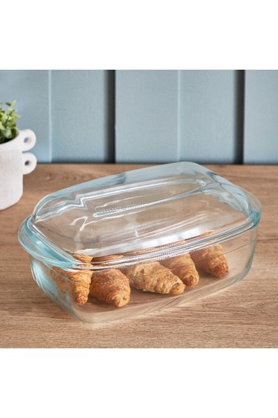 Home Box Taliona Glass Rectangle Casserole with Lid - 4.5 L