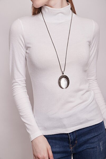 Jument Μπλούζα-κρέμα με μακρύ μανίκι από μαλακό ύφασμα Yumoş