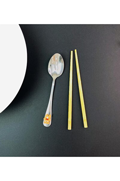 Gift Moda Kutulu chopstick Ve Kaşık Set