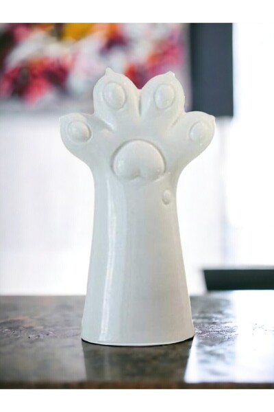 Evion Ceramic Cat's Paw Vase - Decorative Object