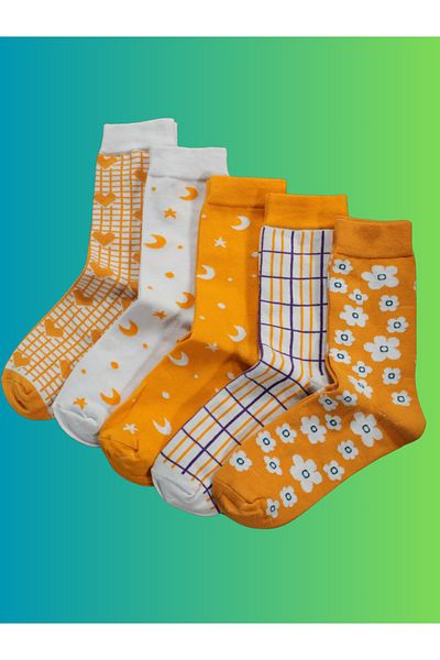 socksbox Unisex Premium Σετ 5 πολύχρωμες κάλτσες