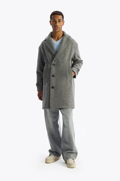 GIESTO Παλτό Anthracite Oversize Stamp