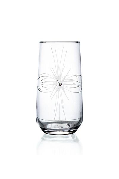 DECOCIA Kazaan 6 Pieces Large Size Water and Soft Drink Glasses 470cc Mira Patterned