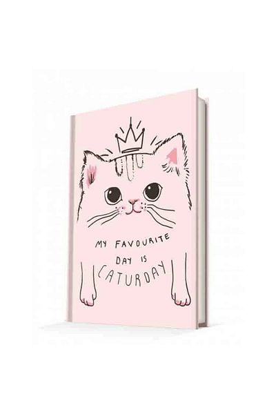 DEFFTER دفتر ملاحظات مخطط بغطاء صلب مقاس A5 من Cat / Caturday