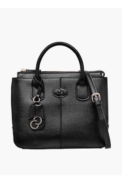 Celeste Solid Tote Bag with Detachable Strap and Zip Closure