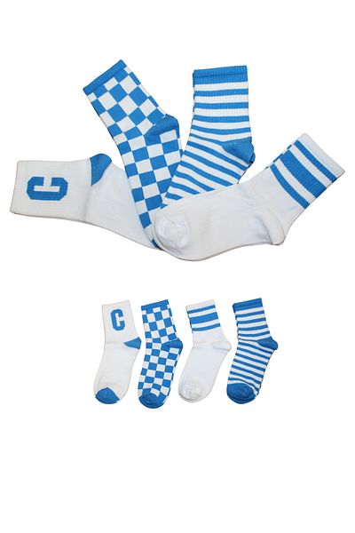 socksbox 4 Ζεύγη Χαρακτήρα Λευκές Κάλτσες Inisex Tennis/37-42