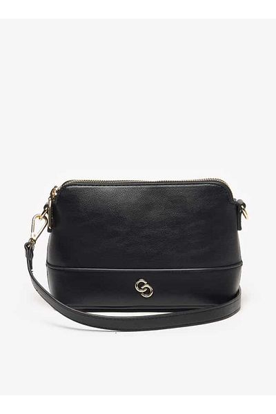 Celeste Logo Accent Crossbody Bag with Detachable Strap and Zip Closure