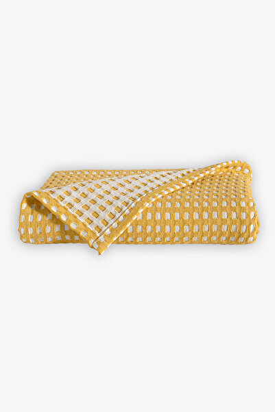 Kanz Mustard Colored 90X110 Baby Waffle Pique Blanket