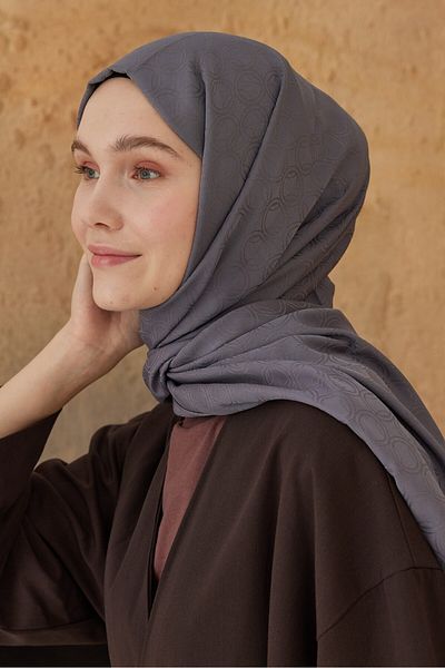 Modakaşmir شال بنمط دائري من سلسلة الجاكار الحريري