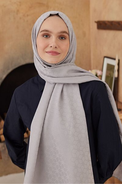 Modakaşmir Şal cu model de arahide din seria Jacquard mătăsos