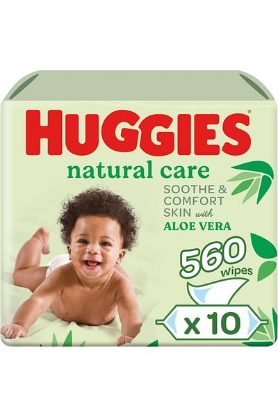 Huggies Natural Aloe Vera Baby Wipes, 56 Wipes (10 packs)
