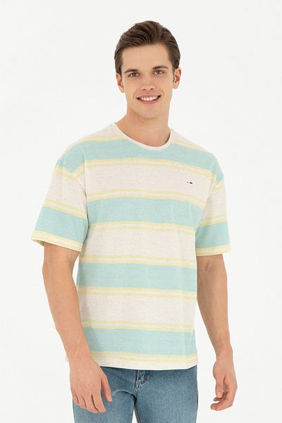 U.S. Polo Assn. Ανδρικό μπλουζάκι Comfort Fit Crew Neck Mint 50282106-vr090