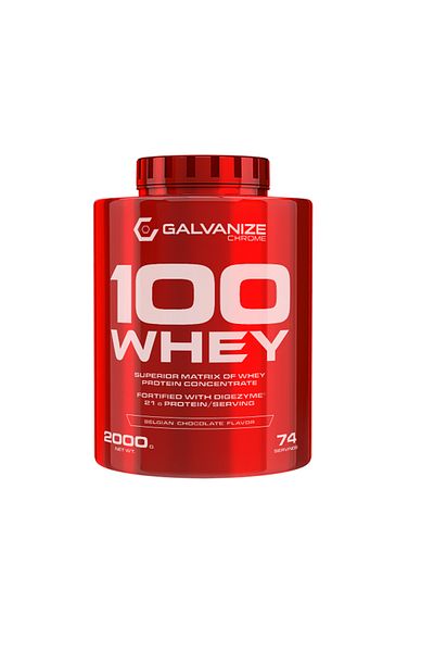 Galvanize Nutrition 100 Whey Protein 74 Serve 2000 Gr Belgian Chocolate Protein Powder