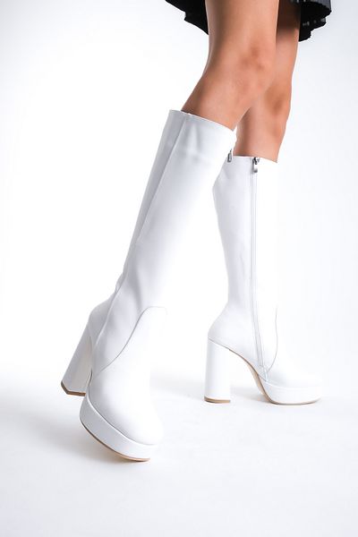 Shoesers Cizme de damă cu toc cu platformă înaltă cu design special