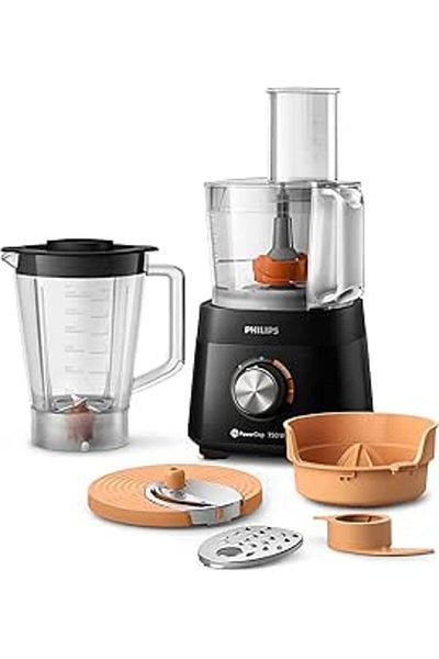 Philips معالج طعام سلسلة 5000 Hr7302/90، أسود ضمان الشركة المصنعة لمدة عامين