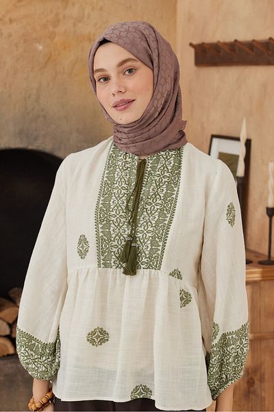 Modakaşmir شال بنمط الفول السوداني من سلسلة الجاكار الحريري