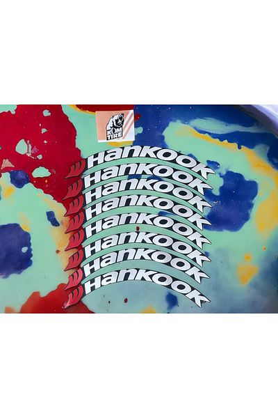 komauto Hankook 2.5 cm 8 Pieces Adhesive Rigging Sticker - Motorcycle and Automobile Vehicle Tire Lettering