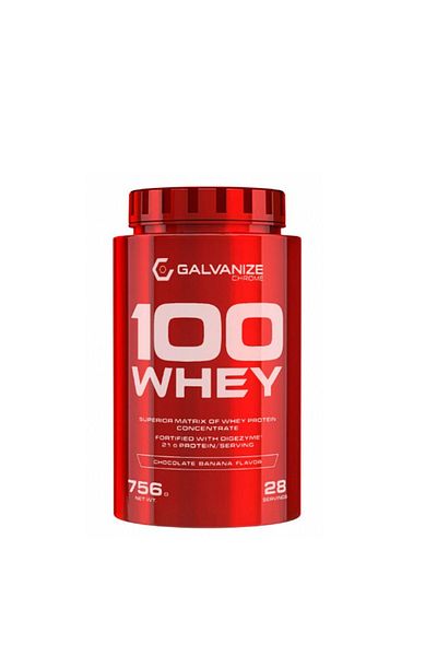 Galvanize Nutrition 100 Whey Protein 28 Services Chocolate Banana Flavored 756 Gr. Protein Powder