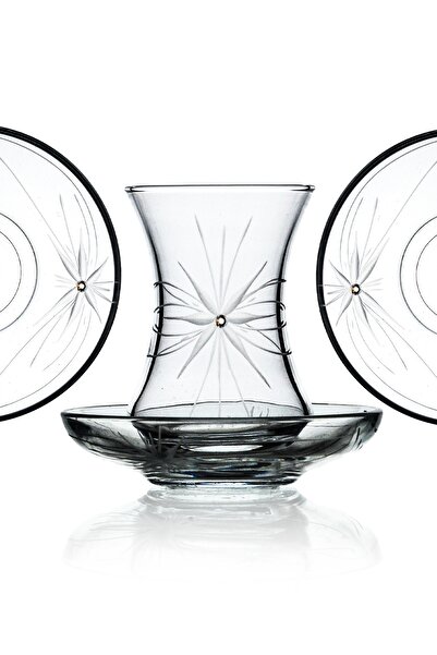 DECOCIA طقم شاي S03 لـ 6 أشخاص مكون من 12 قطعة سعة 135 سم مكعب بنقش ميرا